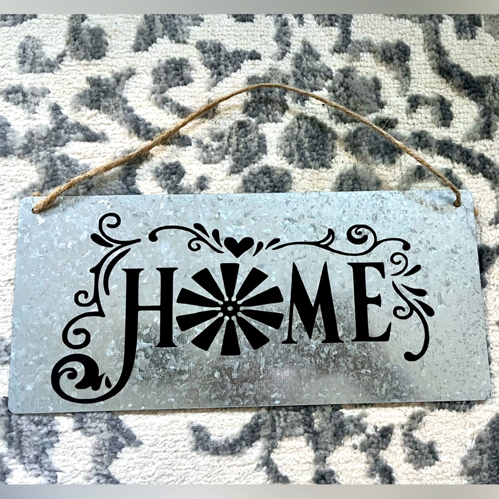 Galvanized Metal Rustic Farmhouse Homemade Sign